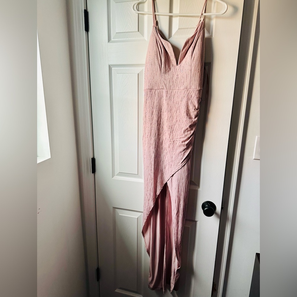 City Triangles Pink Sequenced Dress